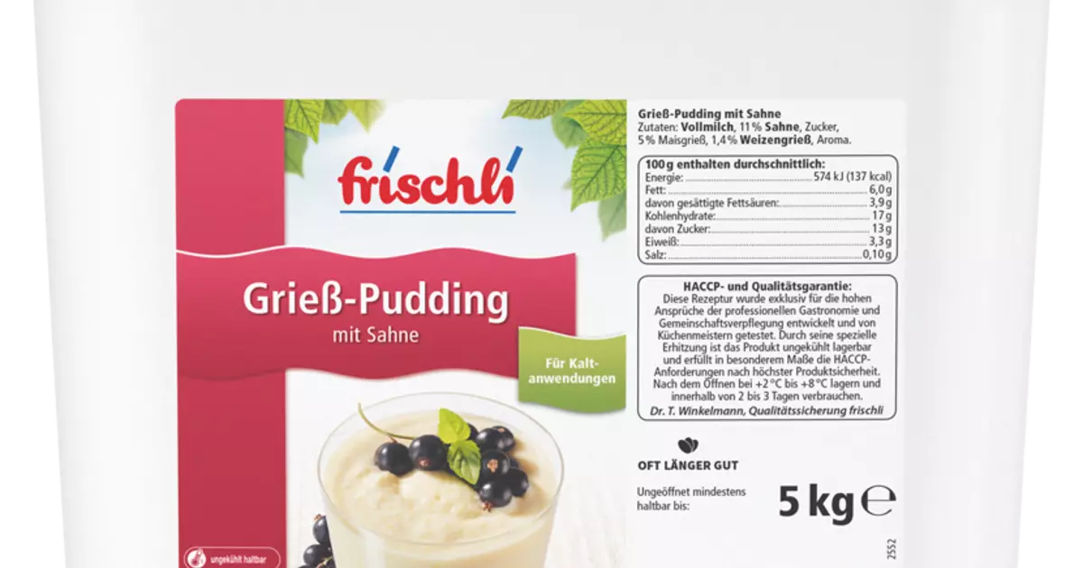 Grieß-Pudding | frischli Foodservice