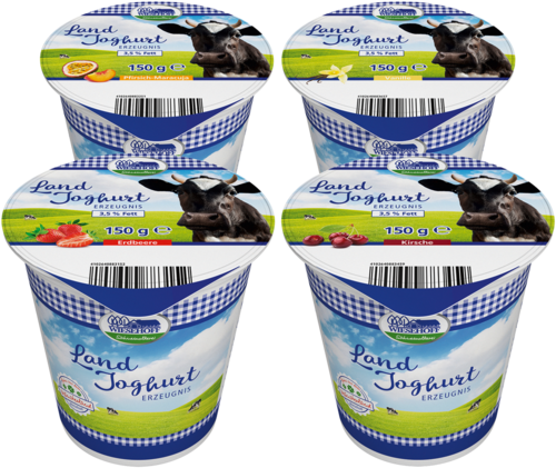 Land-Joghurt 4-fach sortiert 3,5%, 150 g