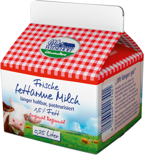 Frische Fettarme Milch 1,5%, 1/4 ltr.