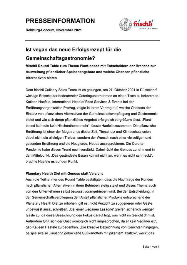 Ist vegan das neue Erfolgsrezept für die Gemeinschaftsgastronomie?