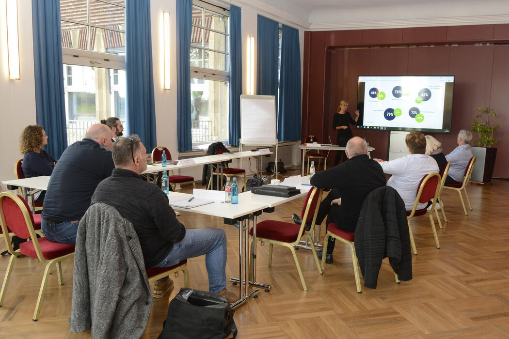 Wichtige Entscheider bedeutender Cateringunternehmen tauschten sich beim frischli Round Table in Düsseldorf zum Thema Plant-based aus.