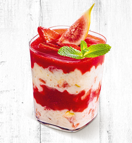 Erdbeer-Feigen-Risotto „Doppelpass“ mit frischen Früchten & Risotto