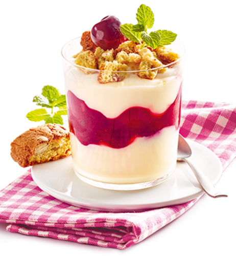 Cheesecake-Trifle "Kirsch-Cantucchini"