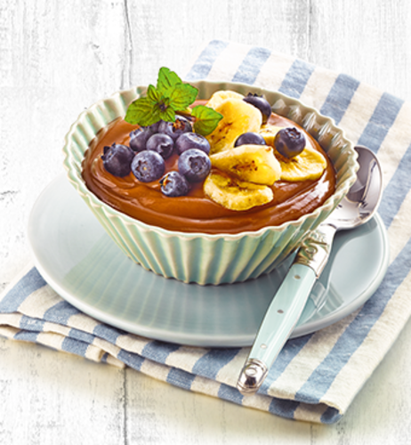 Blaubeer-Schokopudding | frischli Foodservice Blaubeer-Schokopudding | frischli Foodservice