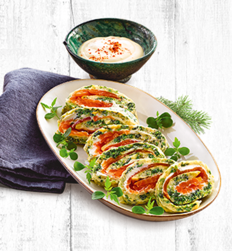 Weihnachtliche Wirsing-Roulade mit Chili-Quitten-Creme