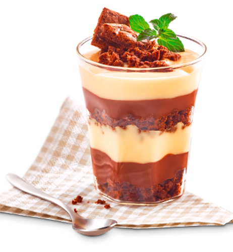 Cup „Russia“ Dessert à la Russischer Zupfkuchen
