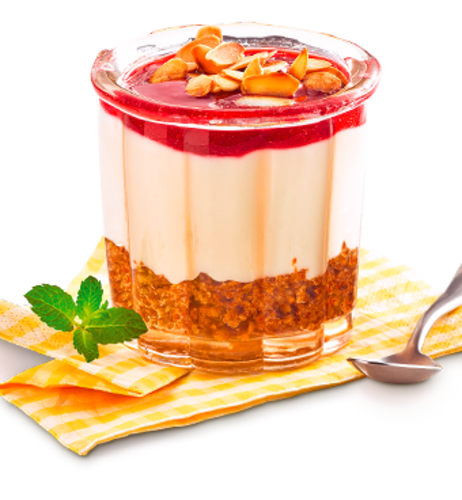 „Goalkeeper“-Genuss – Cheesecake-Dessert mit Himbeersauce & Haferplätzchen
