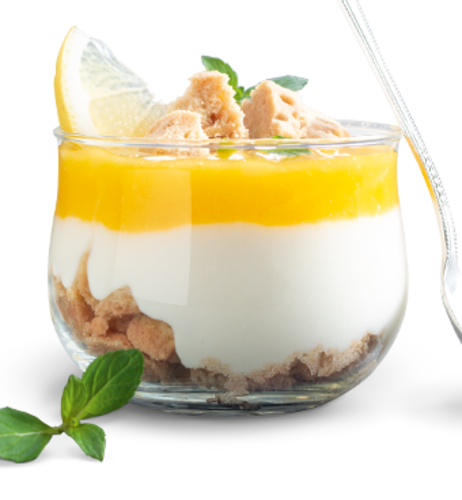 Buttermilk Lemon Hero – Buttermilch-Dessert Limette-Zitrone mit Lemoncurd & Shortbread
