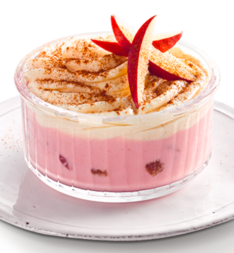 Fruchtige Mascarpone-Creme mit Apfel-Zimt-Schaum