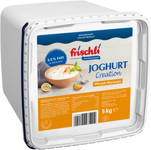 frischli Joghurt Creation Pfirsich-Maracuja 3,5 % Fett 5 kg Eimer
