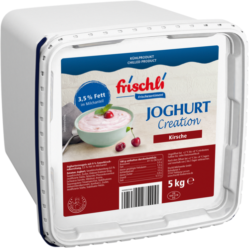 frischli Joghurt Creation Kirsche 3,5 % Fett 5 kg Eimer
