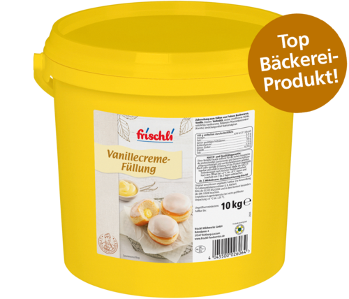 frischli Produktabbildung Vanillecreme-Füllung 10 kg mit Störer