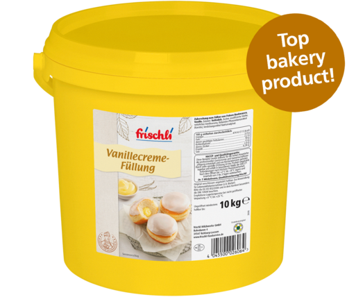 frischli Produktabbildung Vanilla Cream Filling 10kg mit Störer