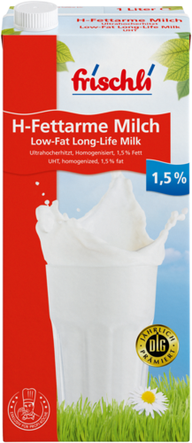 frischli Produktabbildung H-Fettarme Milch 1,5 % 1000 ml