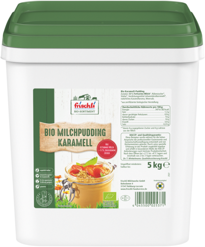 frischli Produktabbildung Bio-Milchpudding Karamell 5 kg