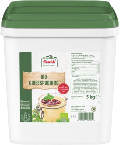 frischli Produktabbildung Bio Grießpudding 5 kg