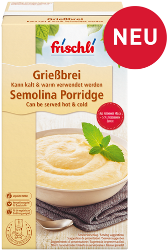 frischli Produktabbildung Grießbrei 1 kg mit NEU-Störer