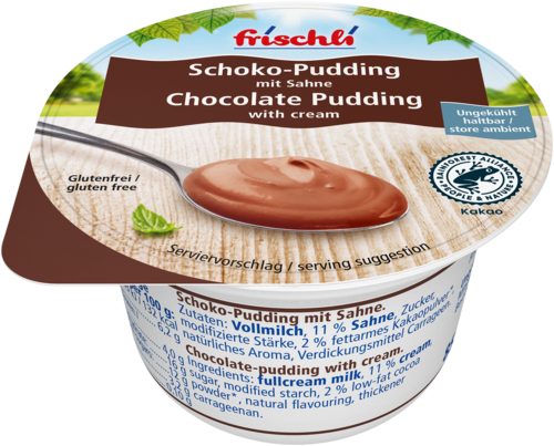 frischli Produktabbildung Schoko-Pudding mit Sahne 85 g
