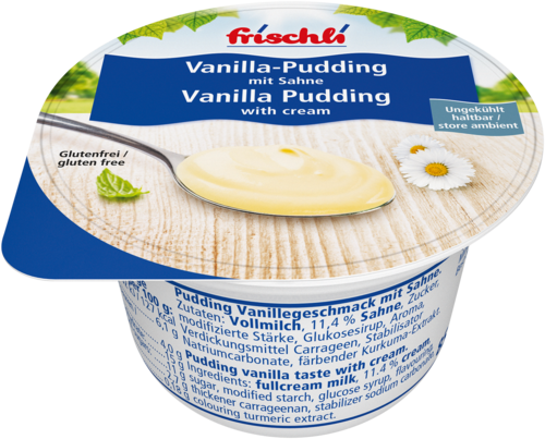 frischli Produktabbildung Vanilla-Pudding mit Sahne 85 g