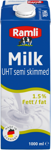 frischli Produktabbildung Ramli Milk UHT semi skimmed 1.5 % fat 1000 ml