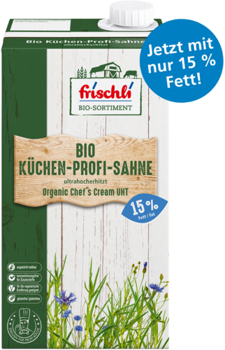 frischli Produktabbildung Bio Küchen-Profi-Sahne 15 % mit Störer