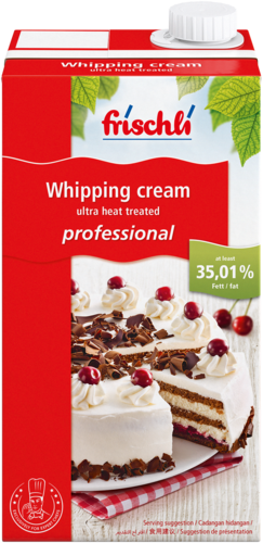 frischli Produktabbildung Whipping cream professional 35 % Fett 1000 g