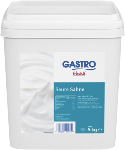 frischli Produktabbildung GASTRO frischli Saure Sahne 10 % 5 kg