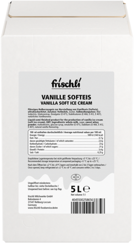 frischli Produktabbildung Vanille Softeis 5-Liter-BiB