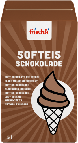 frischli Produktabbildung Softeis Schokolade 5 L BiB