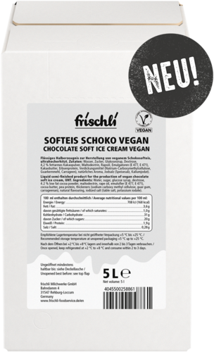 frischli Produktabbildung Softeis Schoko vegan 5-Liter-BiB