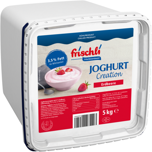 frischli Produktabbildung Joghurt Creation 3,5 % Erdbeere 5 kg