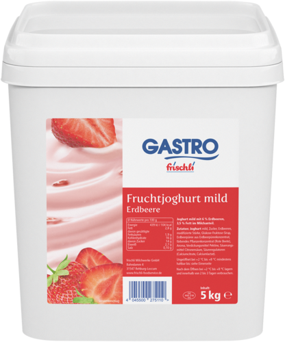 frischli Produktabbildung GASTRO frischli Fruchtjoghurt mild Erdbeere 5 kg