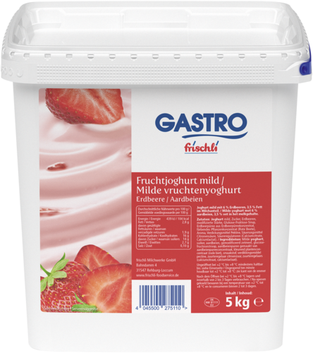 frischli Produktabbildung GASTRO frischli Fruchtjoghurt mild Erdbeere 5 kg