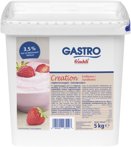 frischli Produktabbildung GASTRO frischli Creation Erdbeere Joghurterzeugnis 3,5 % 5 kg