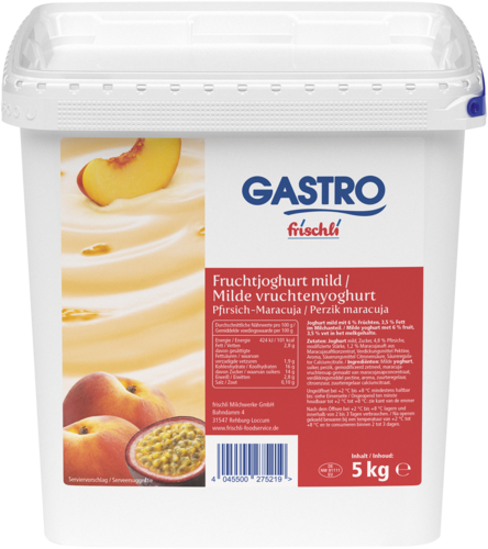 frischli Produktabbildung GASTRO frischli Fruchtjoghurt mild Pfirsich-Maracuja 5 kg