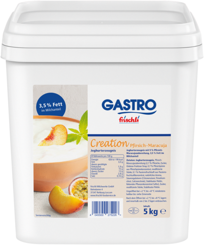 frischli Produktabbildung GASTRO frischli Creation Pfirsich-Maracuja Joghurterzeugnis 3,5 % 5 kg