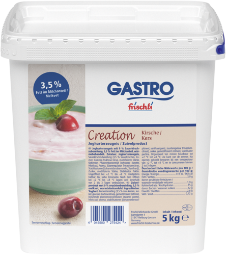 frischli Produktabbildung GASTRO frischli Creation Kirsche Joghurterzeugnis 3,5 % 5 kg