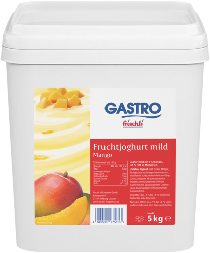 frischli Produktabbildung GASTRO frischli Fruchtjoghurt mild Mango 5 kg