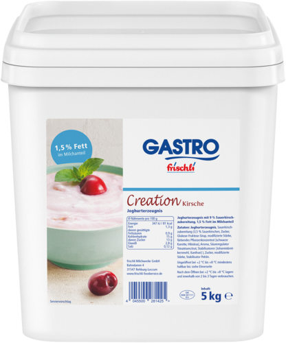 frischli Produktabbildung GASTRO frischli Creation Kirsche Joghurterzeugnis 1,5 % 5 kg