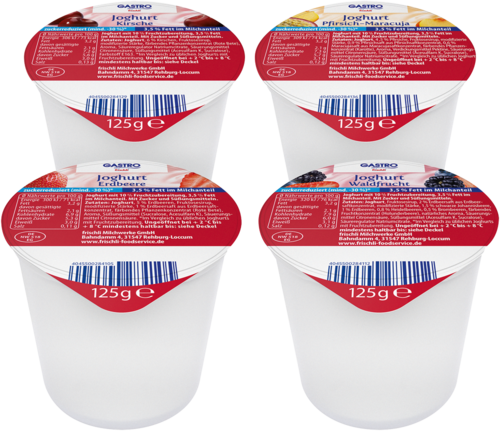 frischli Produktabbildung GASTRO frischli Joghurt zuckerreduziert 125 g