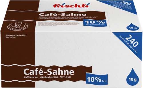 frischli Produktabbildung Café-Sahne 10 % 240 x 10 g
