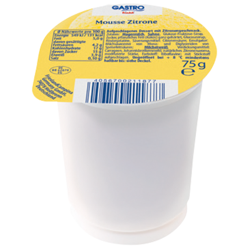 frischli Produktabbildung GASTRO frischli Mousse Zitrone VORAB