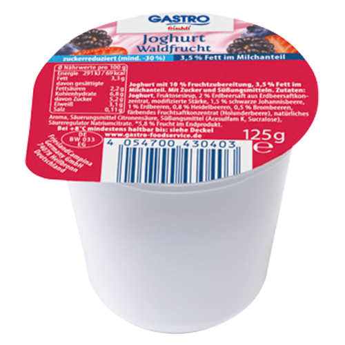 frischli Produktabbildung GASTRO frischli Joghurt Waldfrucht VORAB
